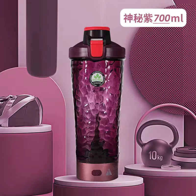650ml USB Rechargeable Electric Protein Shaker Bottle with Automatic Stirring for Fitness and Beverage Preparation