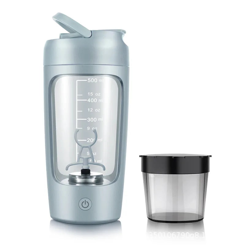650ml USB Rechargeable Electric Protein Shaker Bottle with Automatic Stirring for Fitness and Beverage Preparation