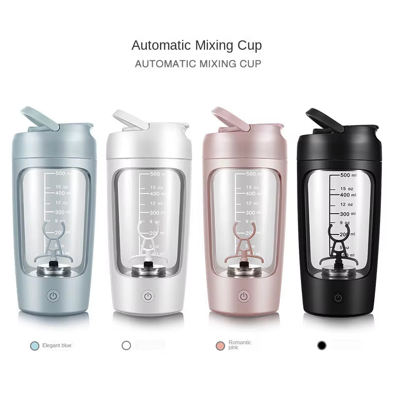 650ml USB Rechargeable Electric Protein Shaker Bottle with Automatic Stirring for Fitness and Beverage Preparation