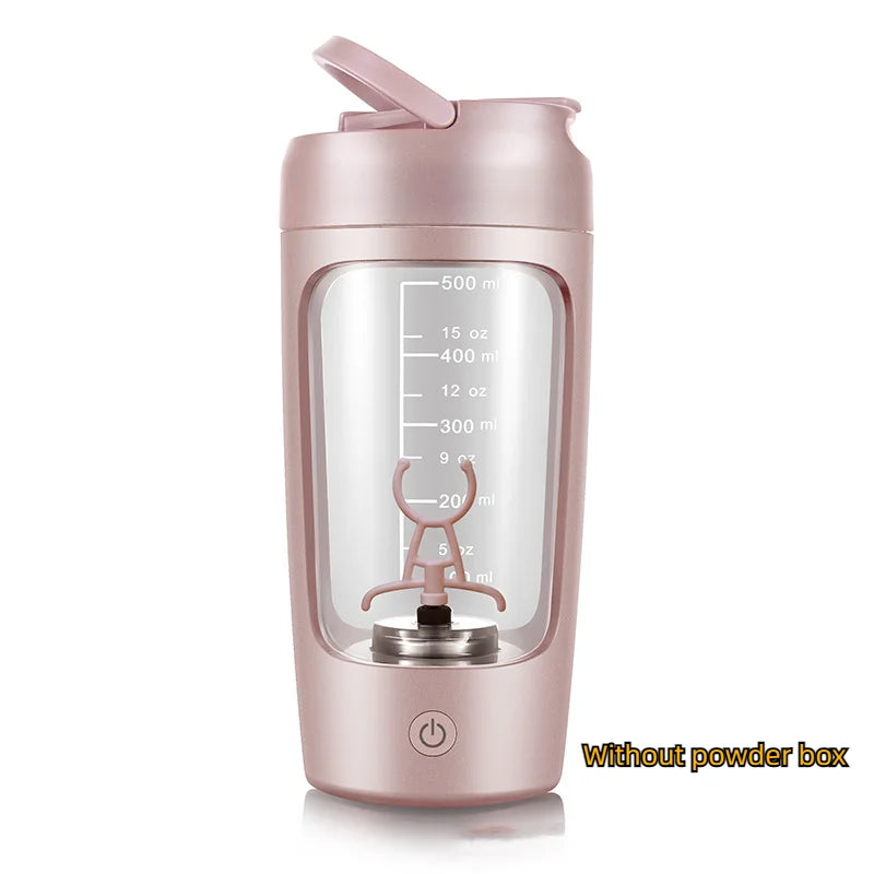 650ml USB Rechargeable Electric Protein Shaker Bottle with Automatic Stirring for Fitness and Beverage Preparation